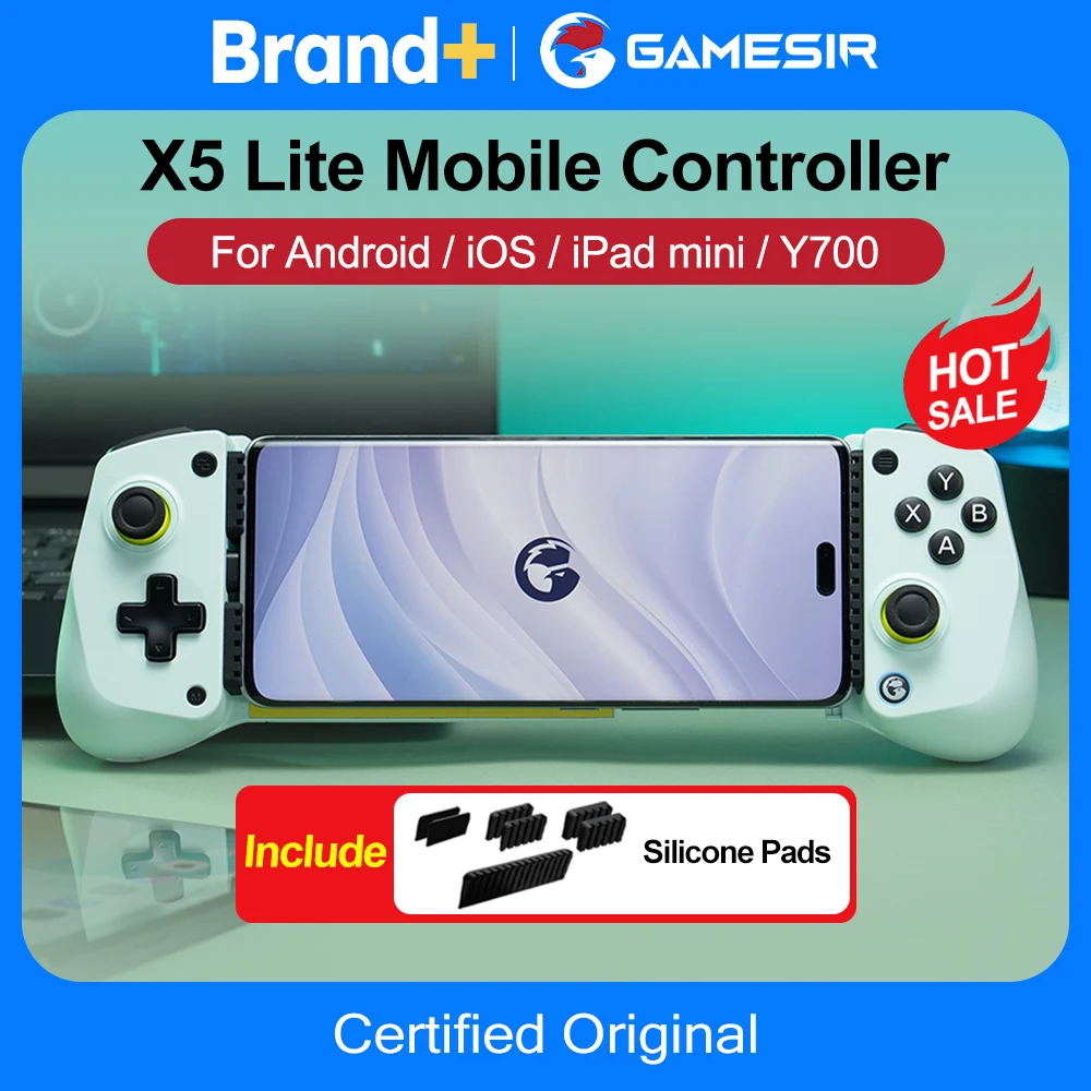 GameSir X5 Lite Mobile Phone Gamepads for iPhone 16 15 Series iPad Mini Android Tablet Controller Hall Effect Joysticks Design