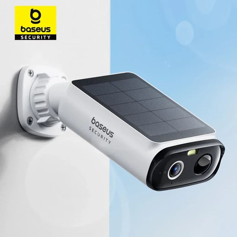 Baseus Security S1 Lite Solar Security Camera Wireless Outdoor Camera Continuous Power 2K Resolution 135°FOV IP67 Wifi Camera