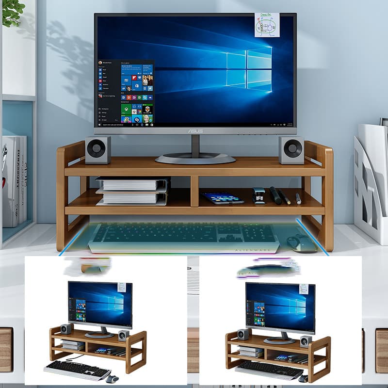 Support de surélévation pour écran d'ordinateur de bureau - Support de rangement pour bureau